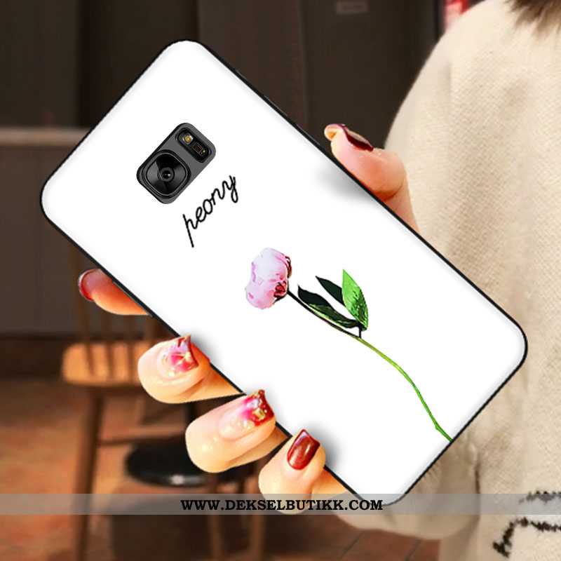 Deksel Samsung Galaxy S7 Trend Hvit Stjernene Hvitt, Etui Samsung Galaxy S7 Av Personlighet Billig