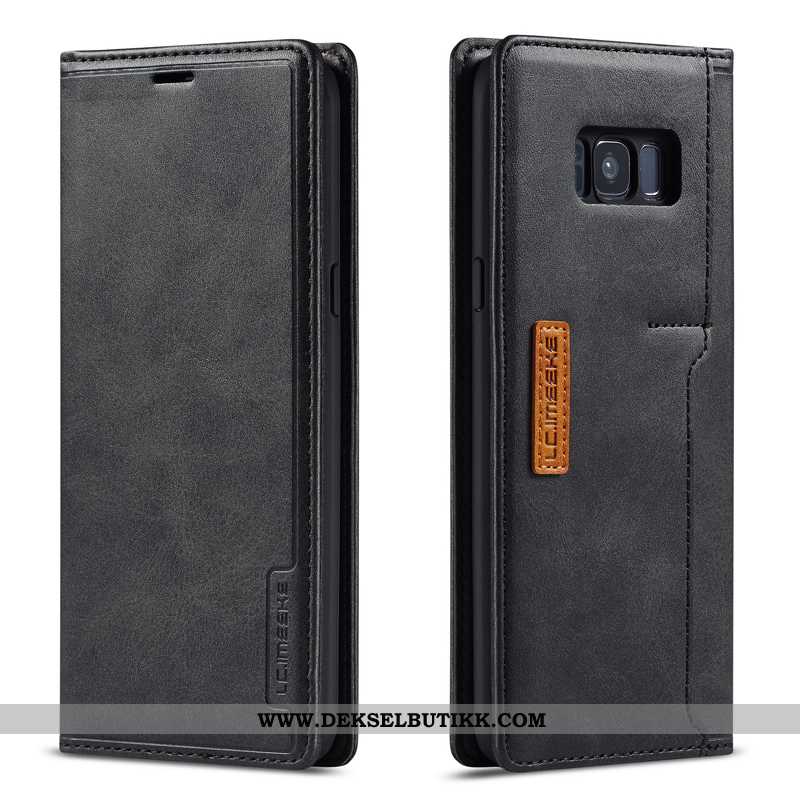 Deksel Samsung Galaxy S8+ Skjermbeskytter Pu Alt Inkludert Folio Mørkeblå, Etui Samsung Galaxy S8+ S