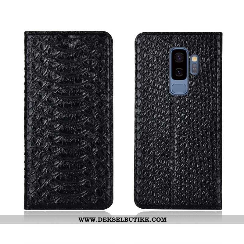 Deksel Samsung Galaxy S9+ Myke Skinn Mønster Mobiltelefon Svart, Etui Samsung Galaxy S9+ Silikon Bil