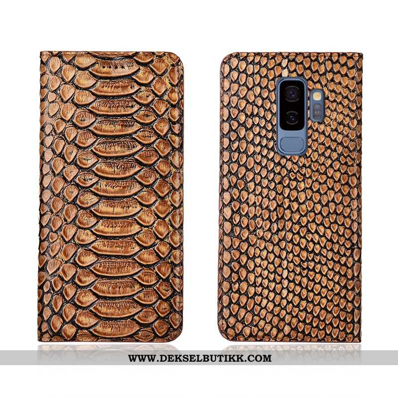 Deksel Samsung Galaxy S9+ Myke Skinn Mønster Mobiltelefon Svart, Etui Samsung Galaxy S9+ Silikon Bil