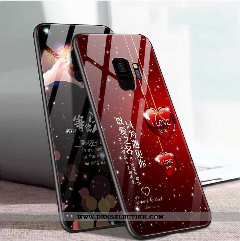 Deksel Samsung Galaxy S9 Silikon Glass Trend Tynne Rød, Etui Samsung Galaxy S9 Beskyttelse Tilbud