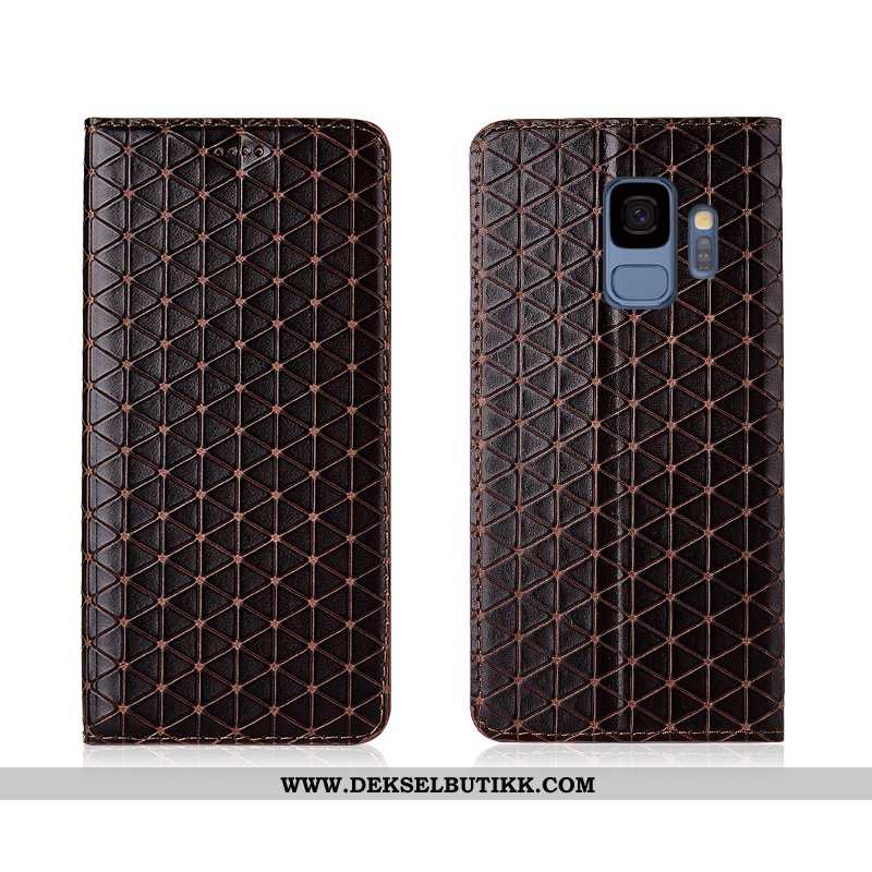 Deksel Samsung Galaxy S9 Skinn Nye Etui Svart, Samsung Galaxy S9 Myke Billige