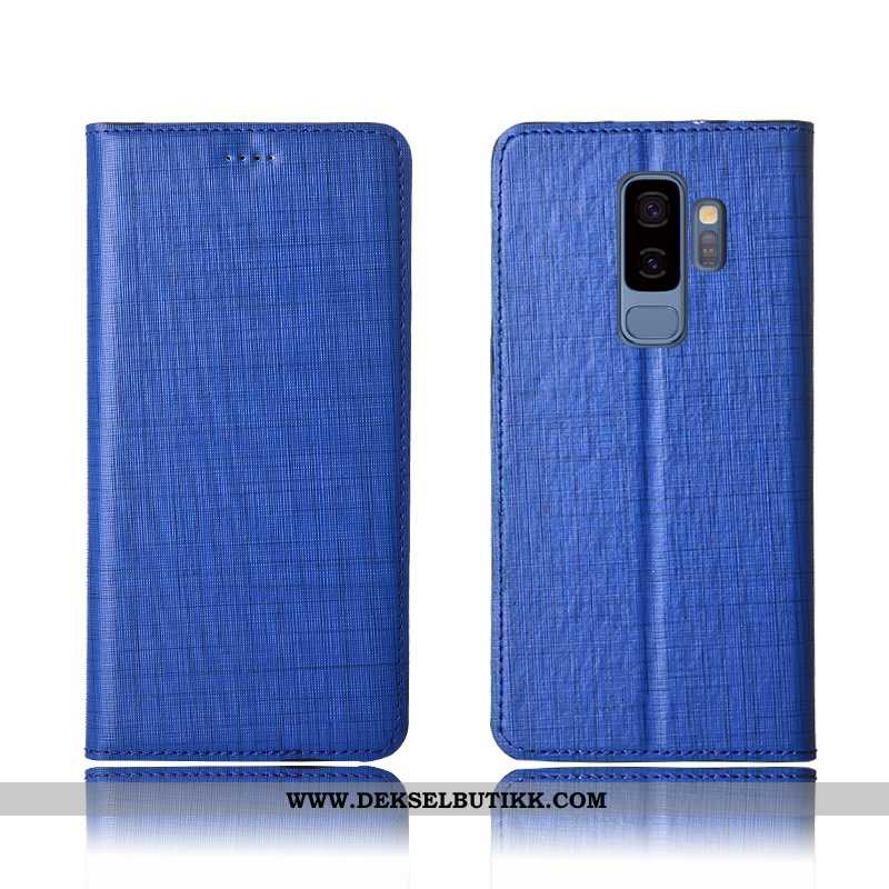 Deksel Samsung Galaxy S9+ Skinn Silikon Beskyttelsedeksel Stjernene Blå, Etui Samsung Galaxy S9+ Myk