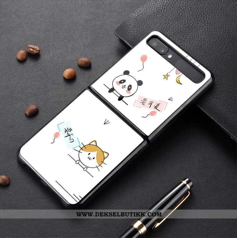 Deksel Samsung Z Flip Cartoon Tilpass Etui Hvitt, Samsung Z Flip Beskyttelse Butikk