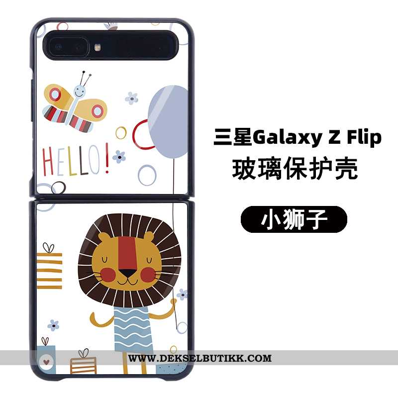 Deksel Samsung Z Flip Cartoon Tilpass Etui Hvitt, Samsung Z Flip Beskyttelse Butikk