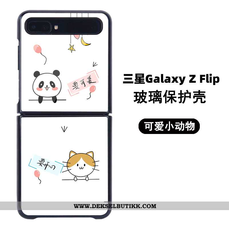 Deksel Samsung Z Flip Cartoon Tilpass Etui Hvitt, Samsung Z Flip Beskyttelse Butikk