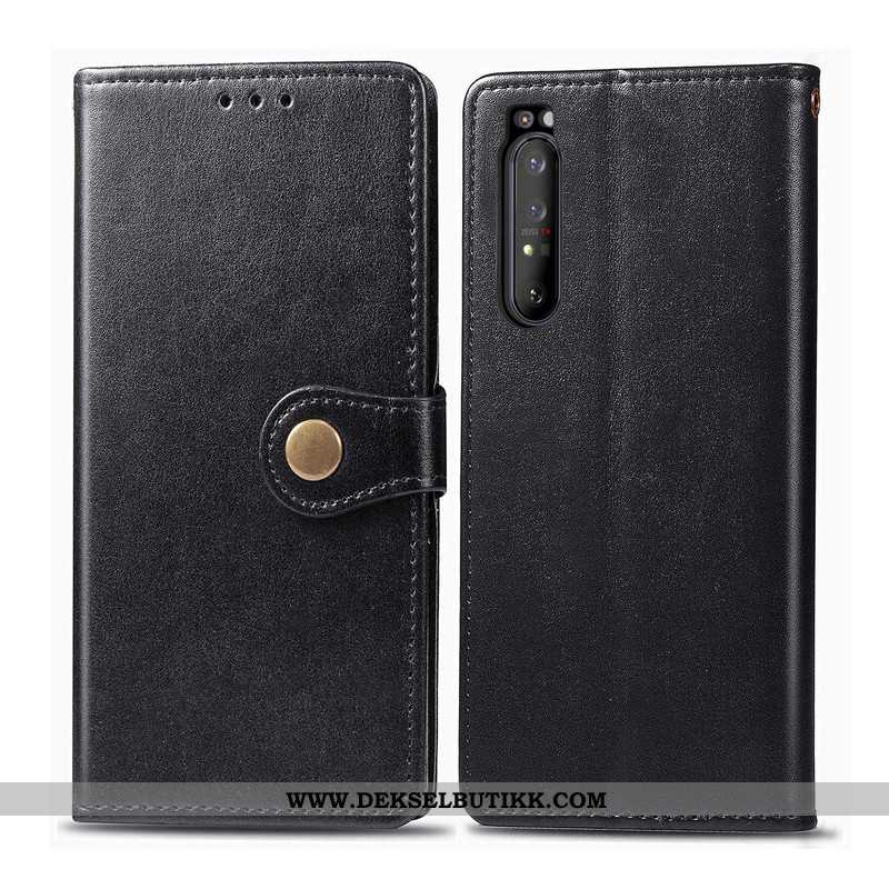 Deksel Sony Xperia 1 Ii Beskyttelse Folio Skinn Lær Hengende Ornamenter Rød, Etui Sony Xperia 1 Ii S