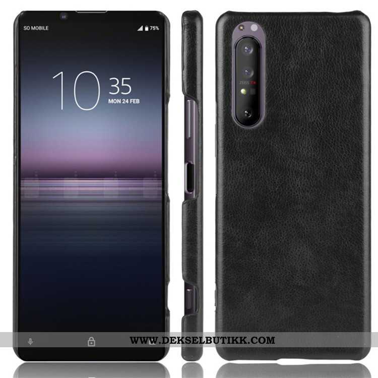 Deksel Sony Xperia 1 Ii Mønster Skinn Lær Rød, Etui Sony Xperia 1 Ii Trend Butikk