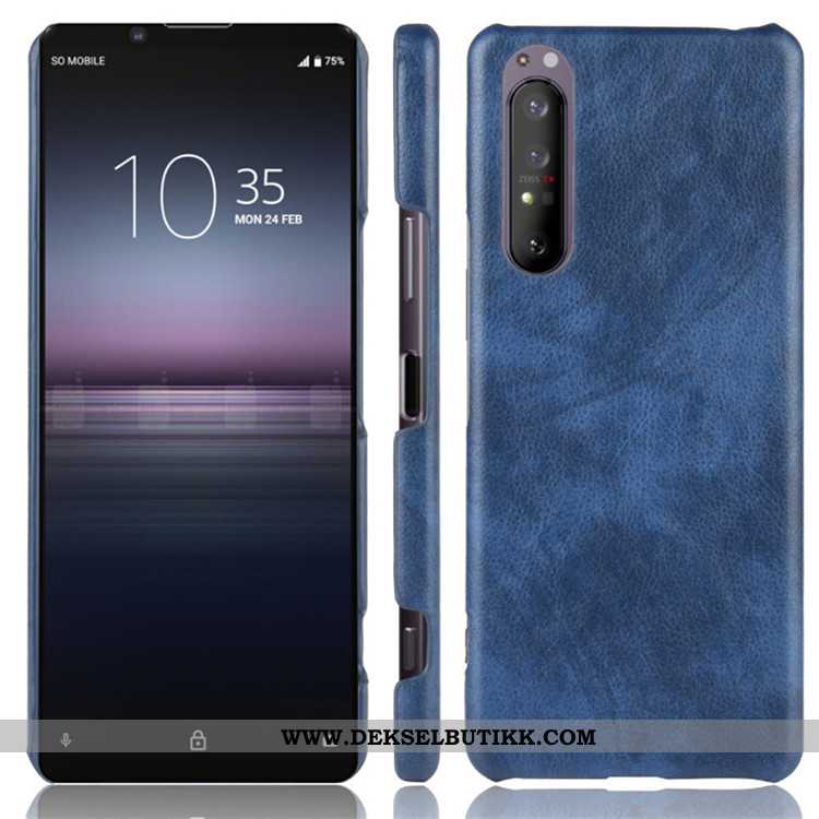 Deksel Sony Xperia 1 Ii Mønster Skinn Lær Rød, Etui Sony Xperia 1 Ii Trend Butikk