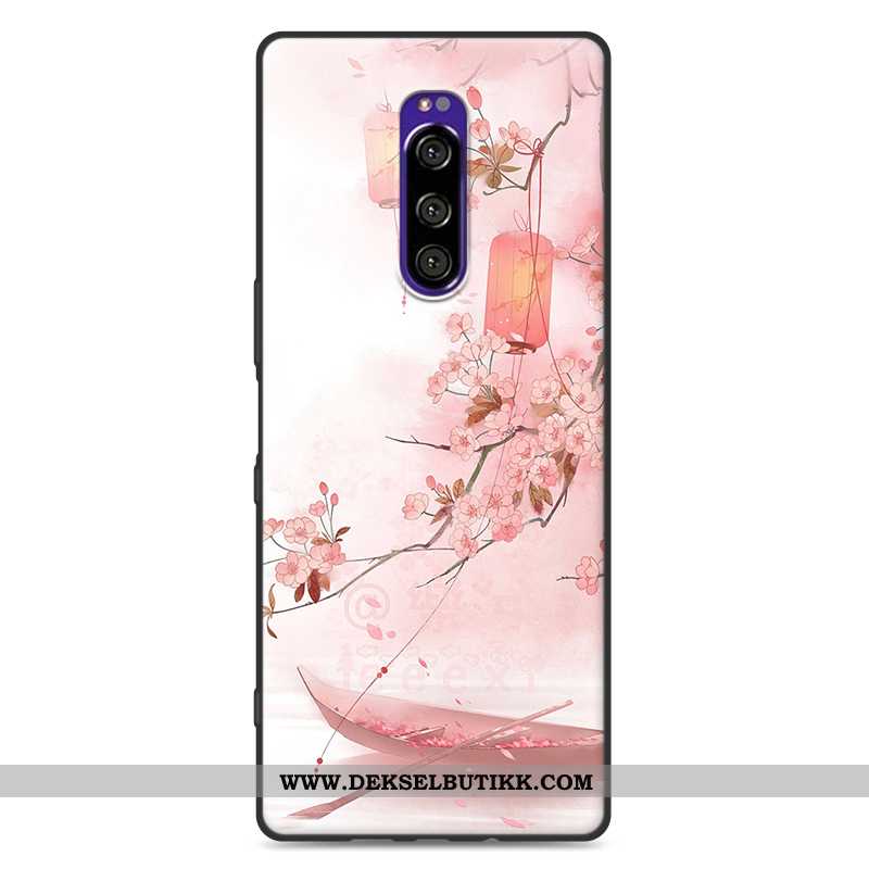 Deksel Sony Xperia 1 Myke Rosa Mobiltelefon Nubuck, Etui Sony Xperia 1 Silikon Billige