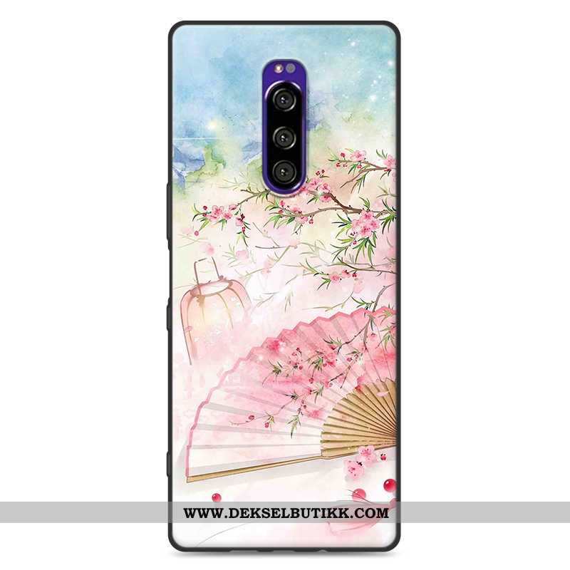 Deksel Sony Xperia 1 Myke Rosa Mobiltelefon Nubuck, Etui Sony Xperia 1 Silikon Billige