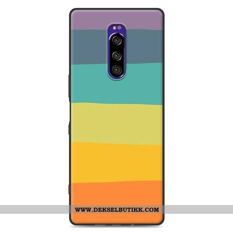 Deksel Sony Xperia 1 Silikon Etui Farge Malt Hvitt, Sony Xperia 1 Beskyttelse Billige