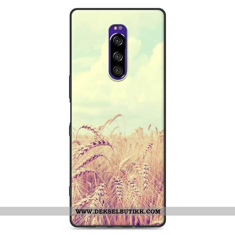 Deksel Sony Xperia 1 Silikon Etui Farge Malt Hvitt, Sony Xperia 1 Beskyttelse Billige