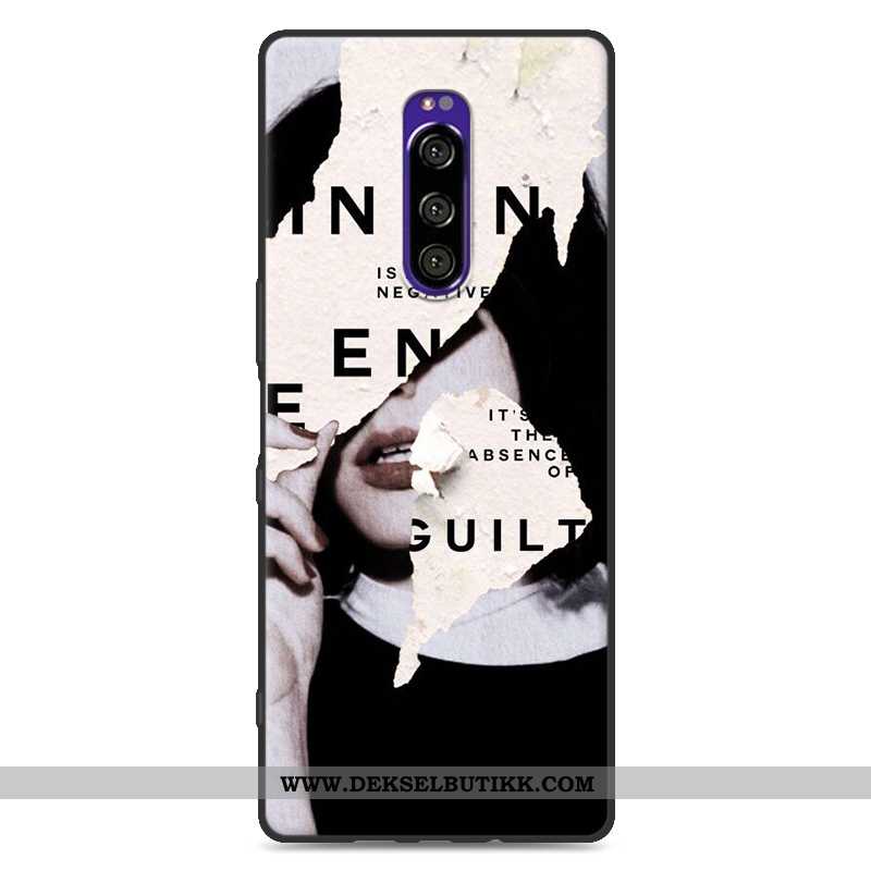 Deksel Sony Xperia 1 Silikon Etui Farge Malt Hvitt, Sony Xperia 1 Beskyttelse Billige