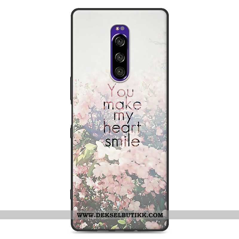 Deksel Sony Xperia 1 Silikon Etui Farge Malt Hvitt, Sony Xperia 1 Beskyttelse Billige