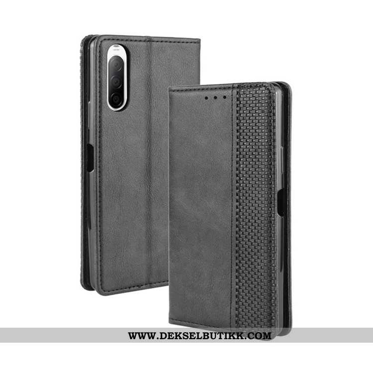 Deksel Sony Xperia 10 Ii Beskyttelse Mobiltelefon Lommebok Svart, Etui Sony Xperia 10 Ii Skinndeksel