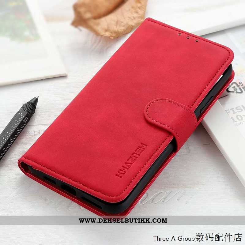 Deksel Sony Xperia 10 Ii Vintage Nubuck Mobiltelefon Folio Svart, Etui Sony Xperia 10 Ii Skinndeksel