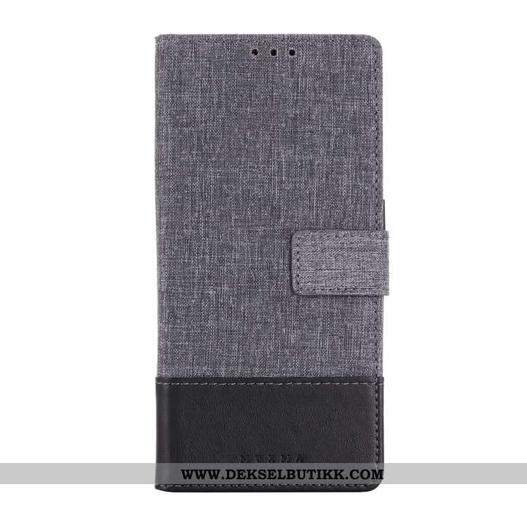 Deksel Sony Xperia 10 Skinndeksel Canvas Mobiltelefon, Etui Sony Xperia 10 Grå Billige