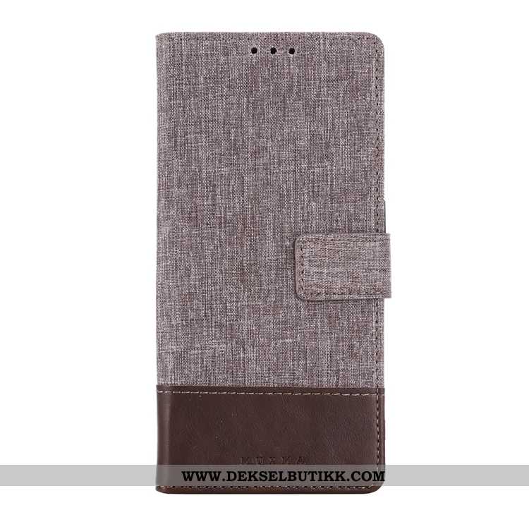 Deksel Sony Xperia 10 Skinndeksel Canvas Mobiltelefon, Etui Sony Xperia 10 Grå Billige