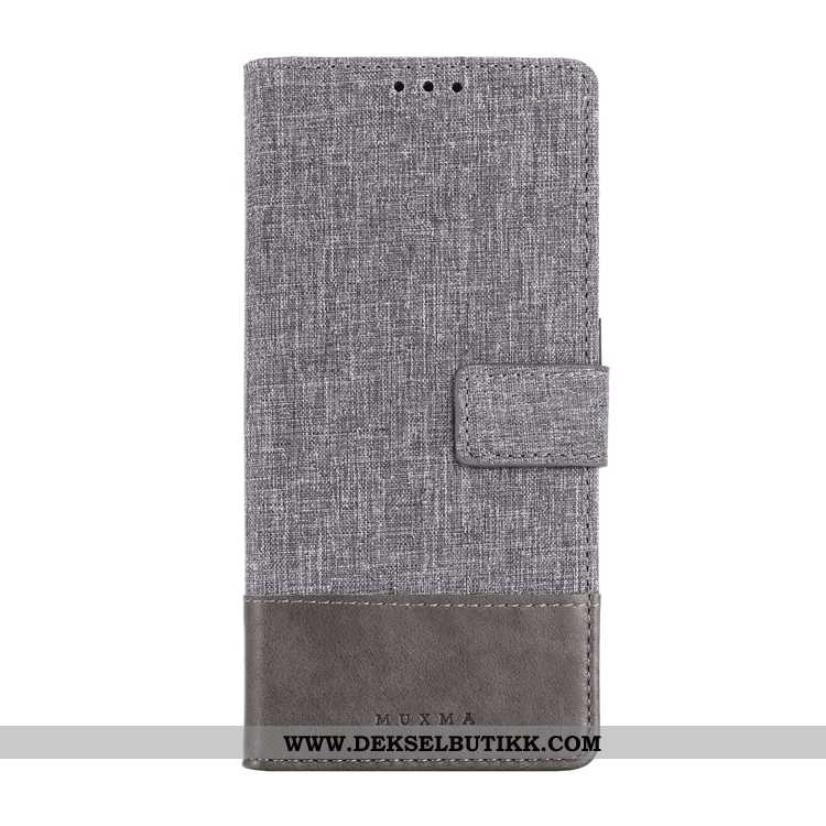 Deksel Sony Xperia 10 Skinndeksel Canvas Mobiltelefon, Etui Sony Xperia 10 Grå Billige