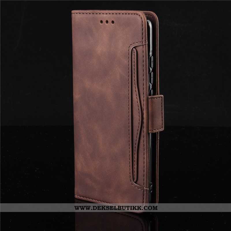 Deksel Sony Xperia L4 Myke Skinndeksel Folio Brun, Etui Sony Xperia L4 Beskyttelse Tilbud