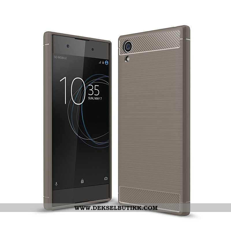 Deksel Sony Xperia Xa1 Plus Mote Fiber Etui Svart, Sony Xperia Xa1 Plus Trend Billig