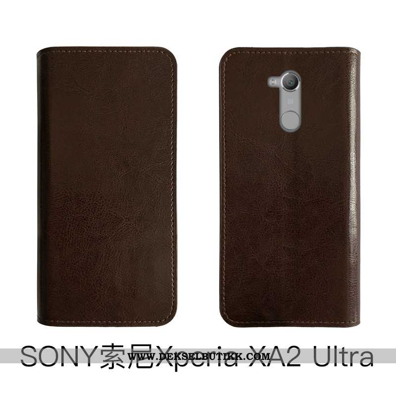 Deksel Sony Xperia Xa2 Ultra Skinn Business Myke Brun, Etui Sony Xperia Xa2 Ultra Vintage Rabatt