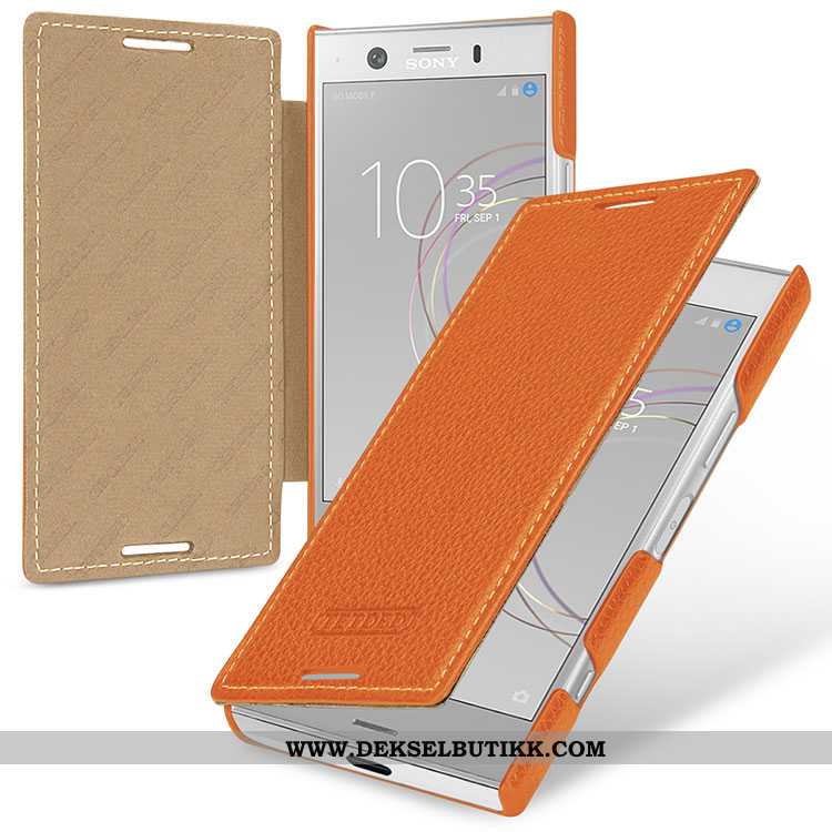 Deksel Sony Xperia Xz1 Compact Beskyttelse Rød Folio Anti-fall, Etui Sony Xperia Xz1 Compact Skinn B