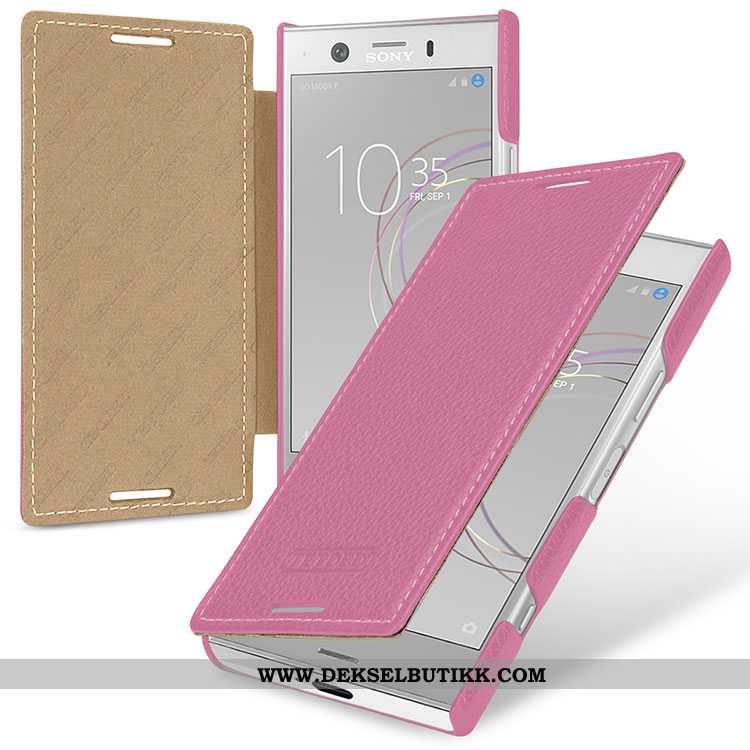 Deksel Sony Xperia Xz1 Compact Beskyttelse Rød Folio Anti-fall, Etui Sony Xperia Xz1 Compact Skinn B