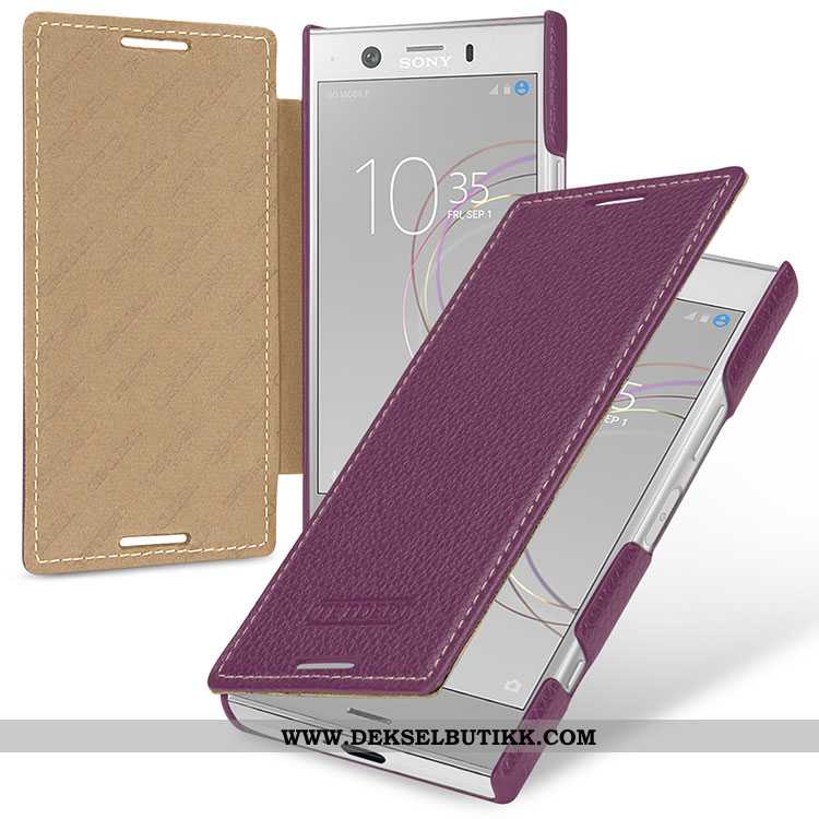 Deksel Sony Xperia Xz1 Compact Beskyttelse Rød Folio Anti-fall, Etui Sony Xperia Xz1 Compact Skinn B