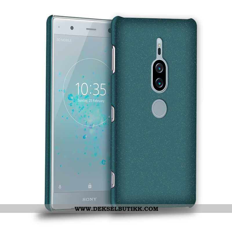 Deksel Sony Xperia Xz2 Premium Nubuck Mobiltelefon Anti-fall Grønn, Etui Sony Xperia Xz2 Premium Kjø