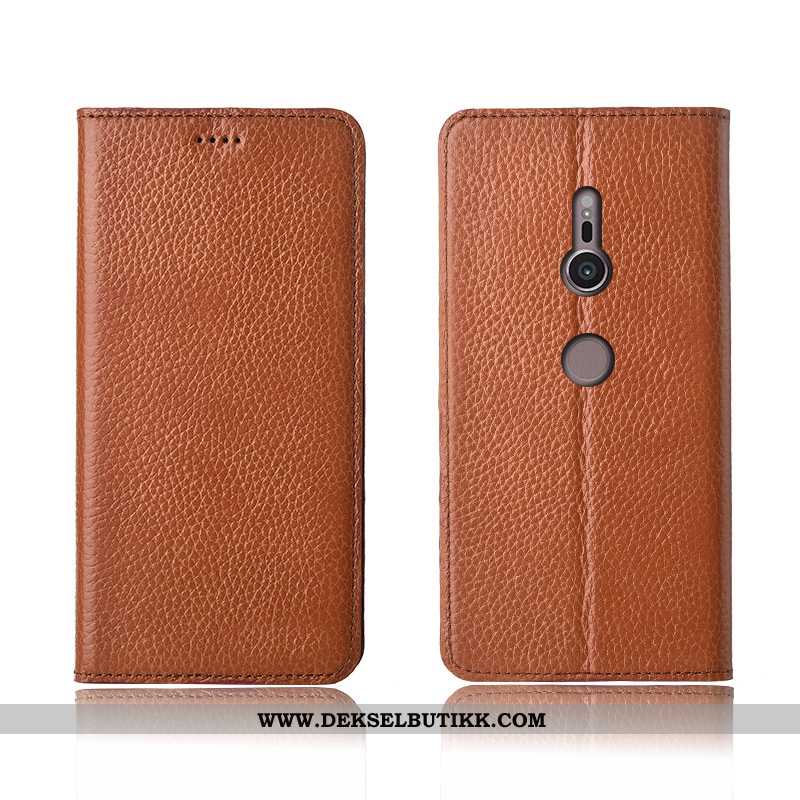 Deksel Sony Xperia Xz3 Beskyttelse Etui Litchi Anti-fall Svart, Sony Xperia Xz3 Skinndeksel Tilbud