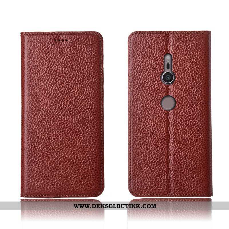 Deksel Sony Xperia Xz3 Beskyttelse Etui Litchi Anti-fall Svart, Sony Xperia Xz3 Skinndeksel Tilbud