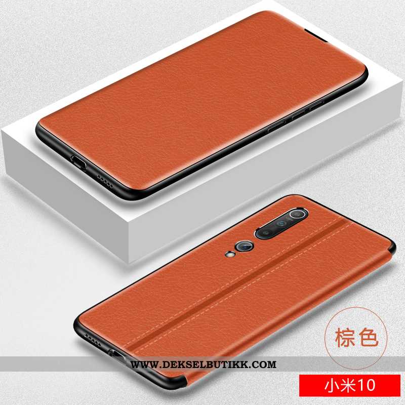 Deksel Xiaomi Mi 10 Av Personlighet Silikon Skinndeksel Mobiltelefon Brun, Etui Xiaomi Mi 10 Kreativ