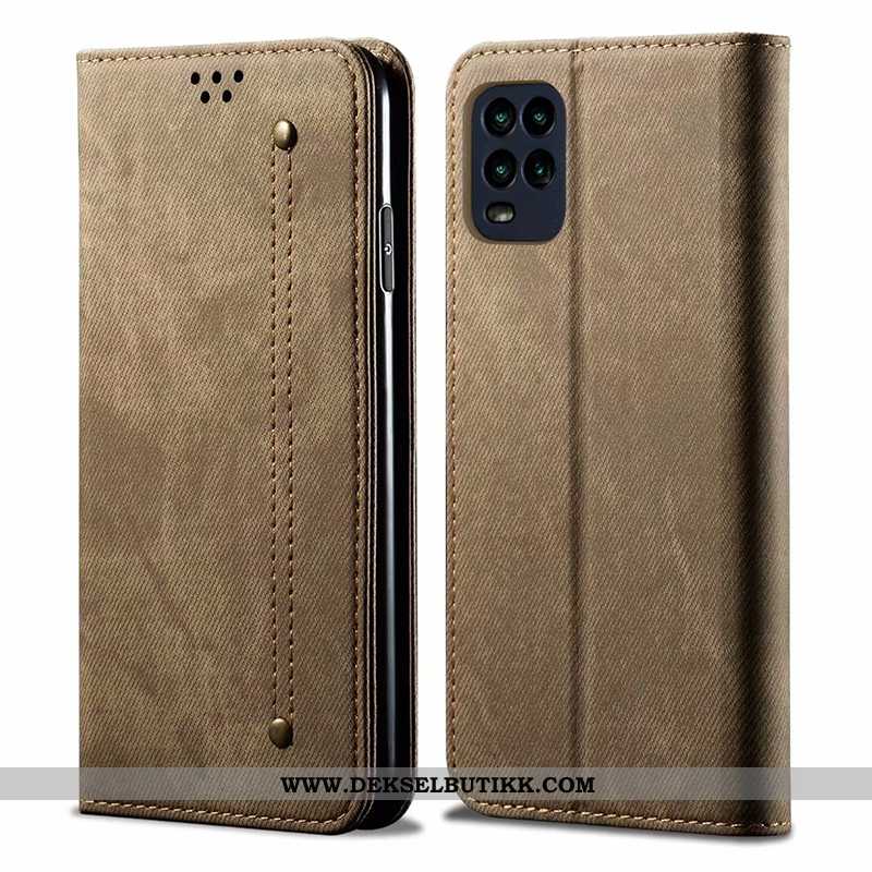 Deksel Xiaomi Mi 10 Lite Skinndeksel Etui Ungdom Folio Brun, Xiaomi Mi 10 Lite Beskyttelse Tilbud