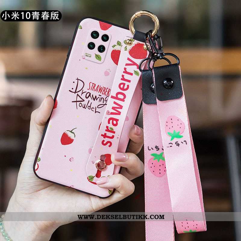 Deksel Xiaomi Mi 10 Lite Ultra Silikon Kunst Nubuck Rosa, Etui Xiaomi Mi 10 Lite Tynne Billige