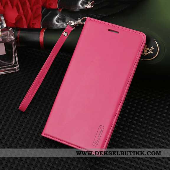 Deksel Xiaomi Mi 10 Pro Hengende Ornamenter Etui Folio Rød Rosa, Xiaomi Mi 10 Pro Skinn På Nett