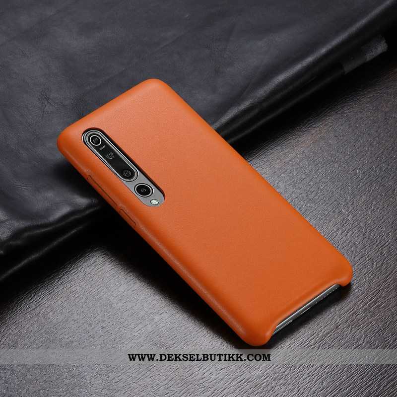 Deksel Xiaomi Mi 10 Pro Ultra Skinn Lær Mobiltelefon Av Personlighet Oransje, Etui Xiaomi Mi 10 Pro 