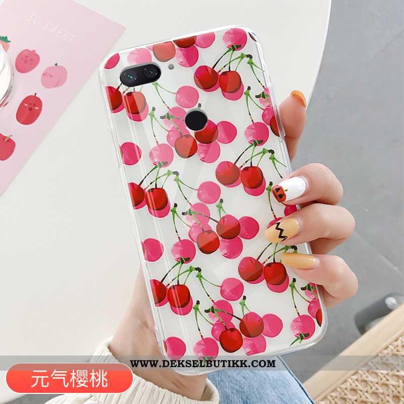 Deksel Xiaomi Mi 8 Lite Beskyttelse Mobiltelefon Frukt Lovers Rosa, Etui Xiaomi Mi 8 Lite Gjennomsik