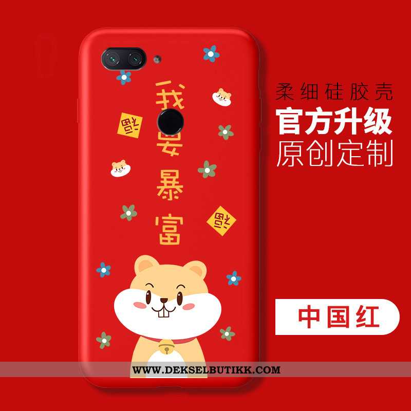 Deksel Xiaomi Mi 8 Lite Beskyttelse Myke Silikon Enkel Rosa, Etui Xiaomi Mi 8 Lite Mote Tilbud