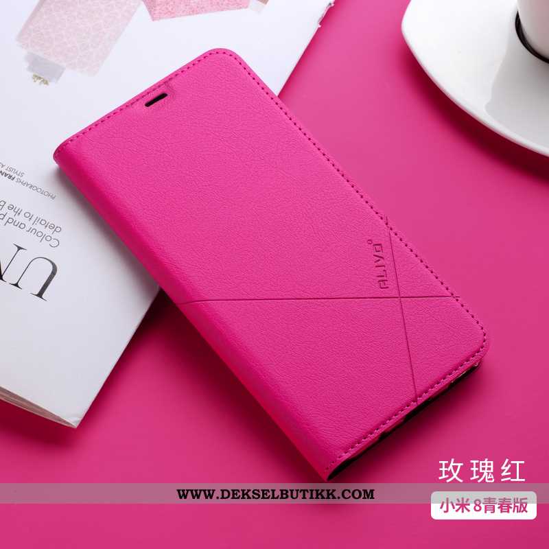 Deksel Xiaomi Mi 8 Lite Beskyttelse Ungdom Liten Clamshell Rosa, Etui Xiaomi Mi 8 Lite Skinndeksel S