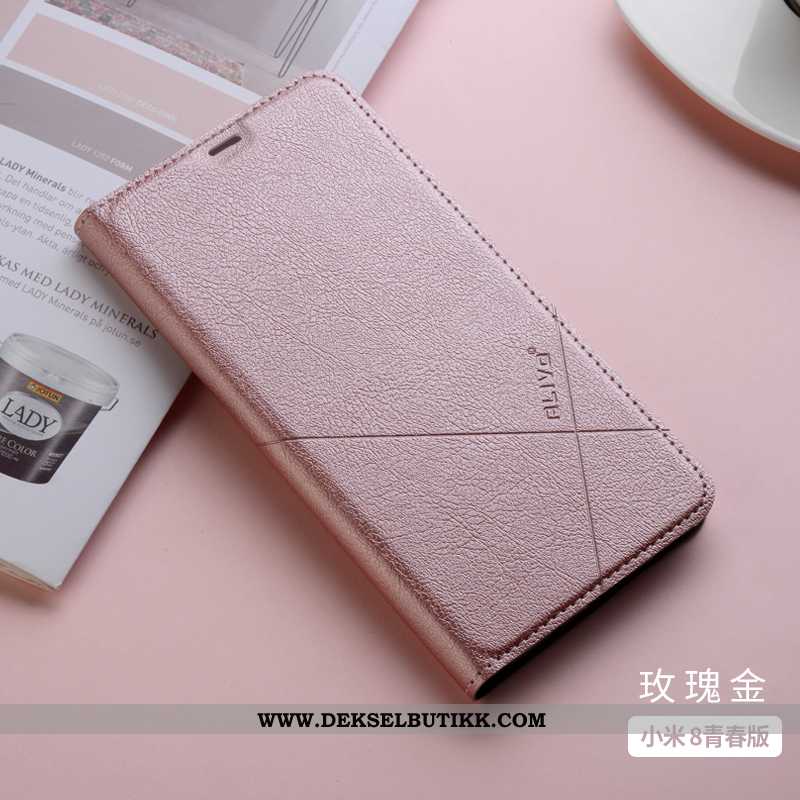 Deksel Xiaomi Mi 8 Lite Beskyttelse Ungdom Liten Clamshell Rosa, Etui Xiaomi Mi 8 Lite Skinndeksel S