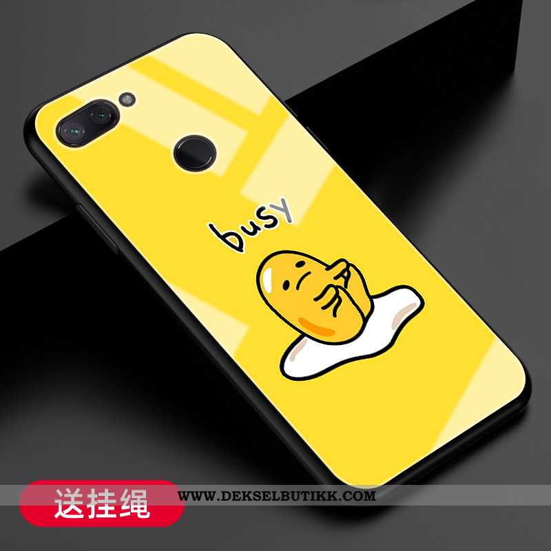 Deksel Xiaomi Mi 8 Lite Silikon Anti-fall Hard Glass Gul, Etui Xiaomi Mi 8 Lite Beskyttelse Rabatt