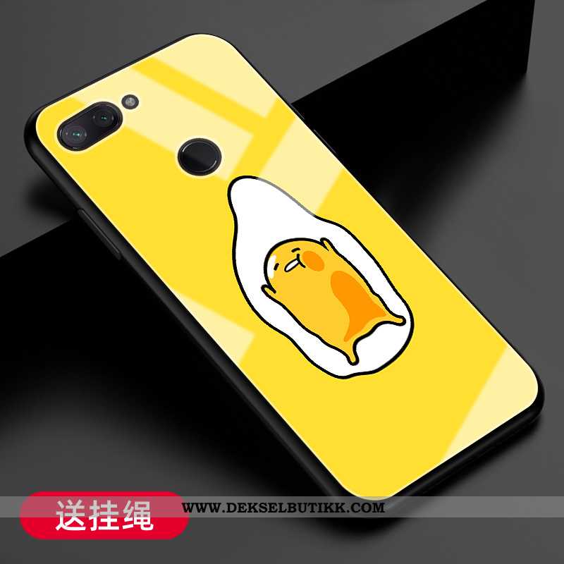 Deksel Xiaomi Mi 8 Lite Silikon Anti-fall Hard Glass Gul, Etui Xiaomi Mi 8 Lite Beskyttelse Rabatt