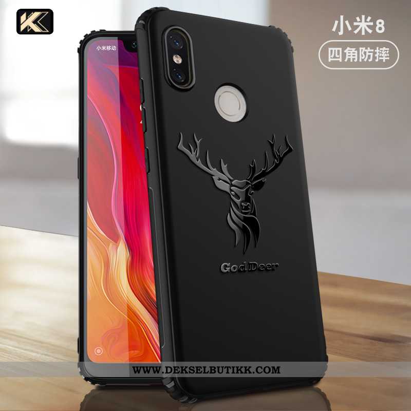 Deksel Xiaomi Mi 8 Myke Ungdom Tempe~~pos Svart, Etui Xiaomi Mi 8 Skjermbeskytter Billig