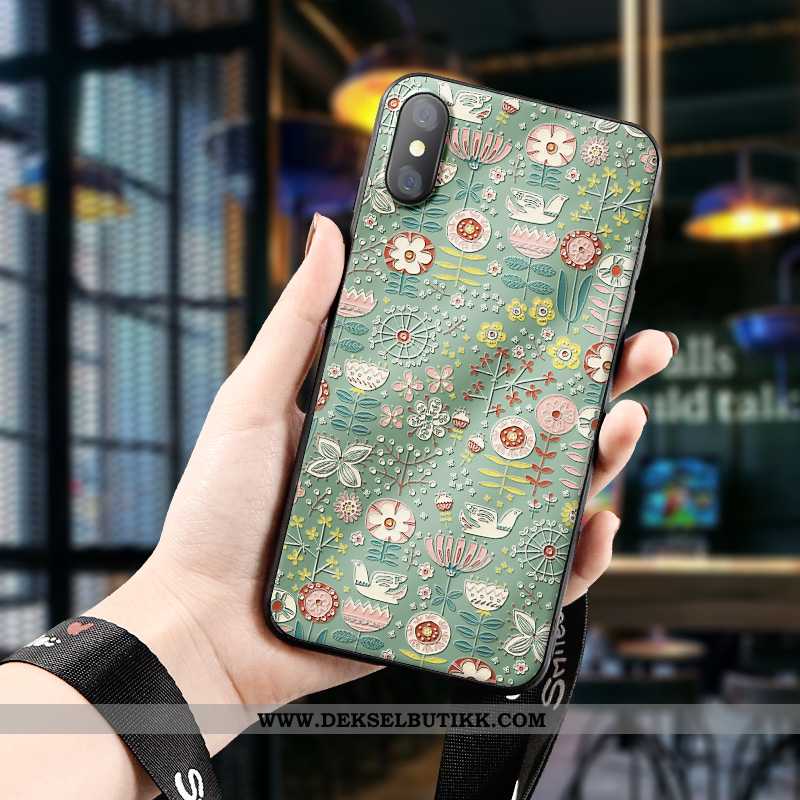 Deksel Xiaomi Mi 8 Pro Silikon Tredimensjonale Enkel Grønn, Etui Xiaomi Mi 8 Pro Beskyttelse Billige