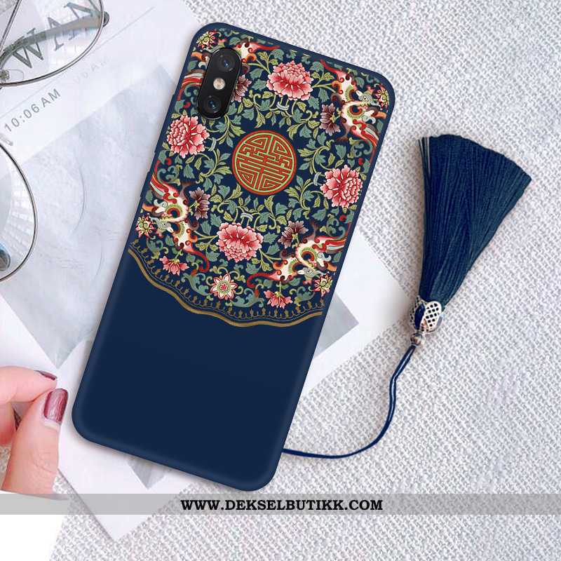 Deksel Xiaomi Mi 8 Pro Vintage Rød Anti-fall Palass, Etui Xiaomi Mi 8 Pro Mønster Kjøpe