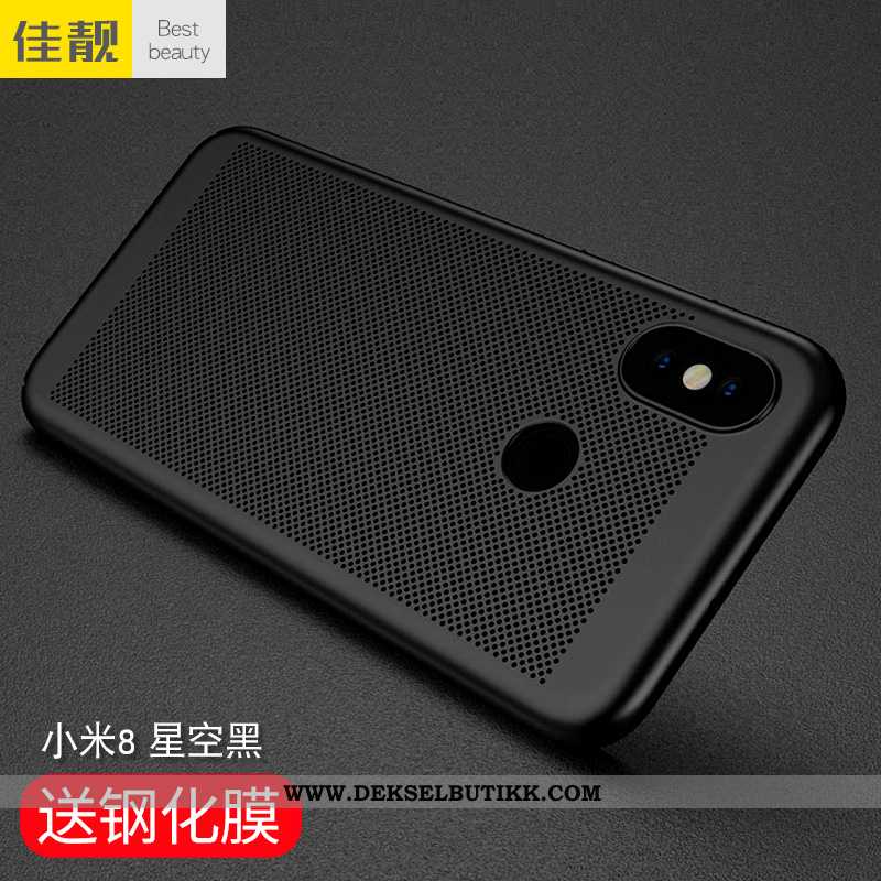 Deksel Xiaomi Mi 8 Trend Mobiltelefon Nubuck Beskyttelse Mørkeblå, Etui Xiaomi Mi 8 Tynne Butikk