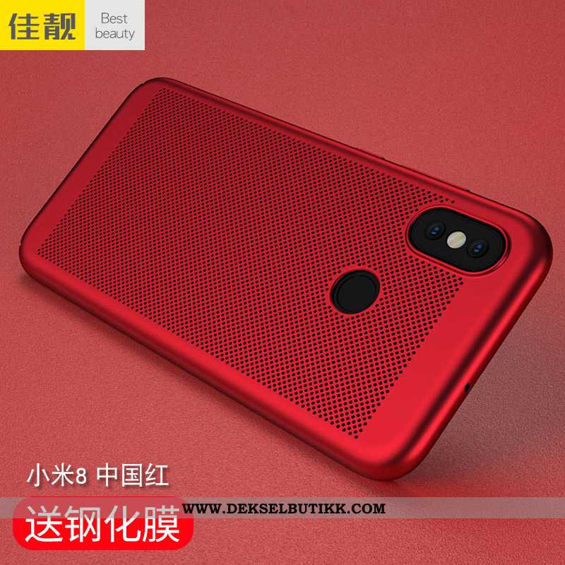 Deksel Xiaomi Mi 8 Trend Mobiltelefon Nubuck Beskyttelse Mørkeblå, Etui Xiaomi Mi 8 Tynne Butikk