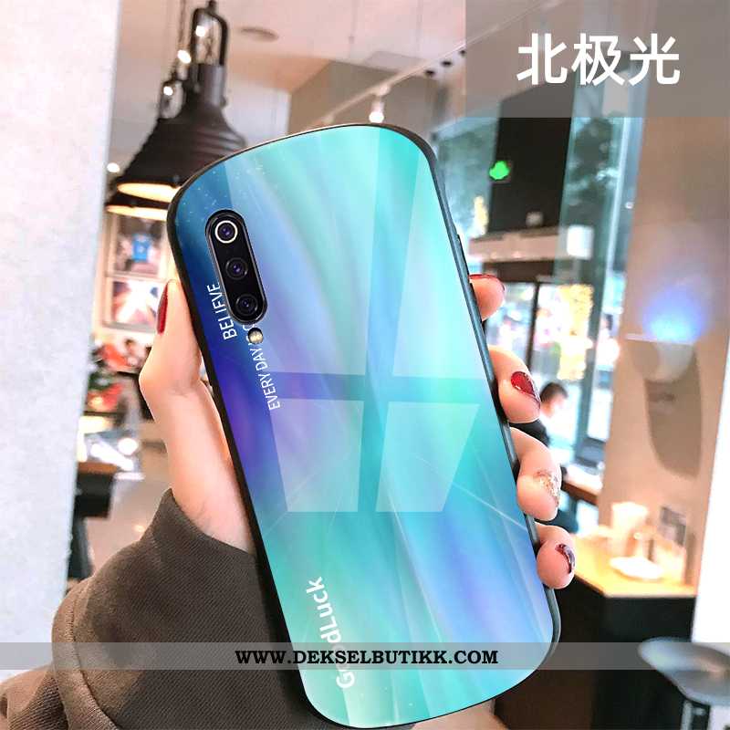 Deksel Xiaomi Mi 9 Glass Net Red Anti-fall Av Personlighet Blå, Etui Xiaomi Mi 9 Mote Billige